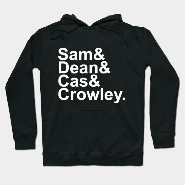 Sam & Dean & Cas & Crowley. Hoodie by bnodzak